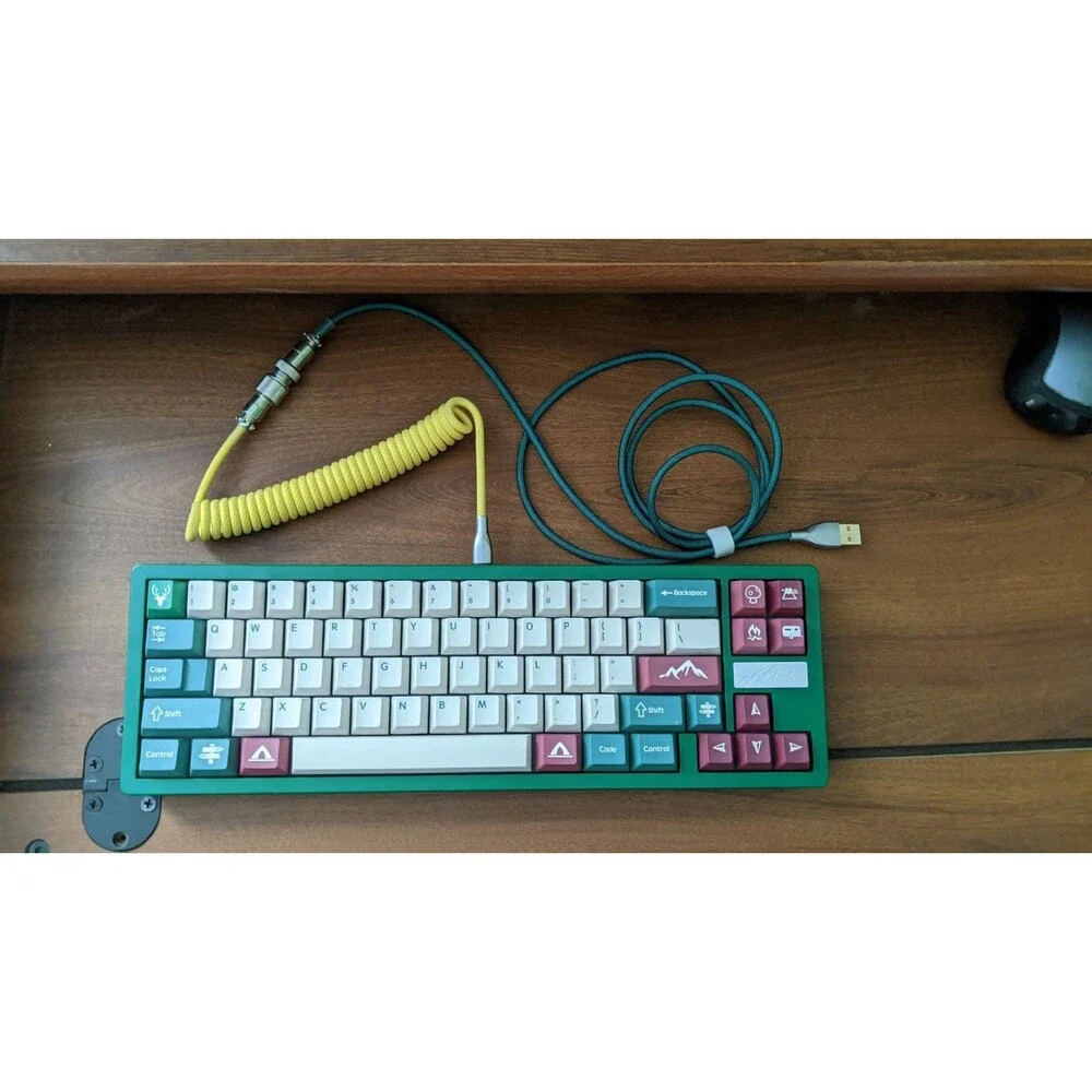 Wuque Studios x Ikki 68 Aurora R2 x Camping green mechanical keyboard BUILT